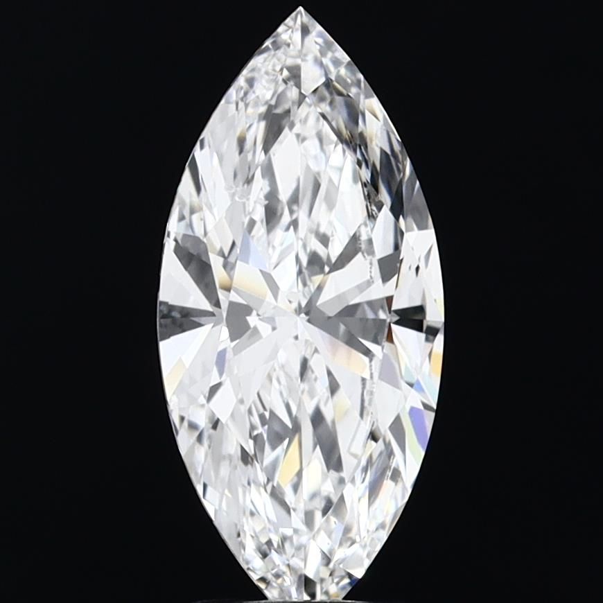 2.01 Carat Marquise Lab Diamond with  Cut Diamond in 14KT  view 1
