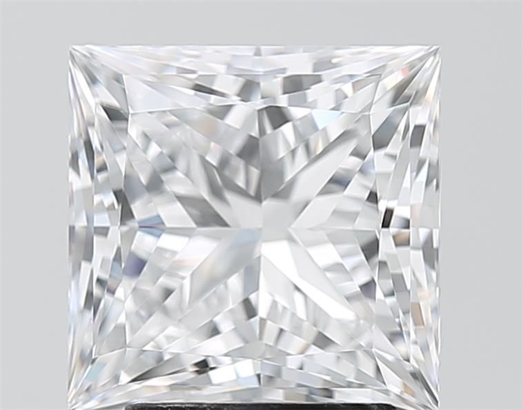 3.0 Carat Princess Lab Diamond with  Cut Diamond in 14KT  view 1
