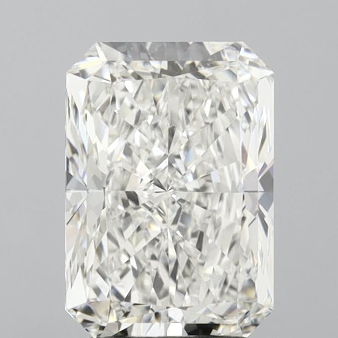 2.72 Carat Radiant Lab Diamond with  Cut Diamond in 14KT  view 1
