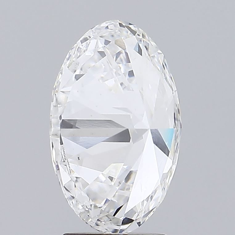 3.21 Carat Oval Lab Diamond with  Cut Diamond in 14KT  view 1
