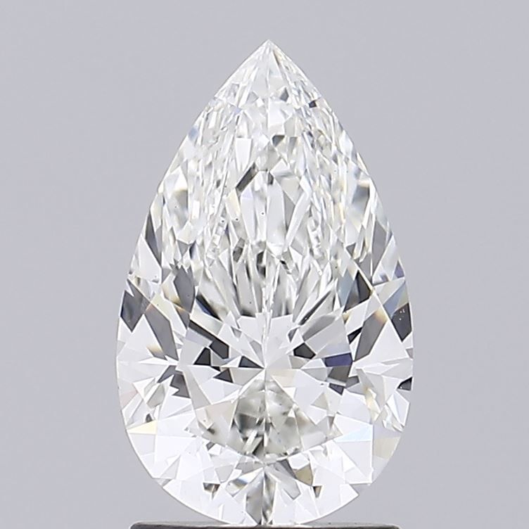 1.61 Carat Pear Lab Diamond with  Cut Diamond in 14KT  view 1
