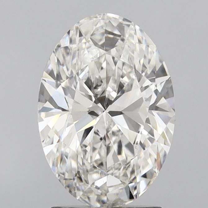 2.14 Carat Oval Lab Diamond with  Cut Diamond in 14KT  view 1
