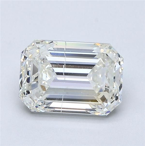1.9 Carat Emerald Natural Diamond with  Cut Diamond in 14KT  view 1

