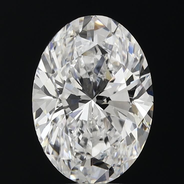 3.37 Carat Oval Lab Diamond with  Cut Diamond in 14KT  view 1
