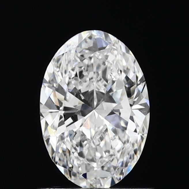 1.01 Carat Oval Lab Diamond with  Cut Diamond in 14KT  view 1
