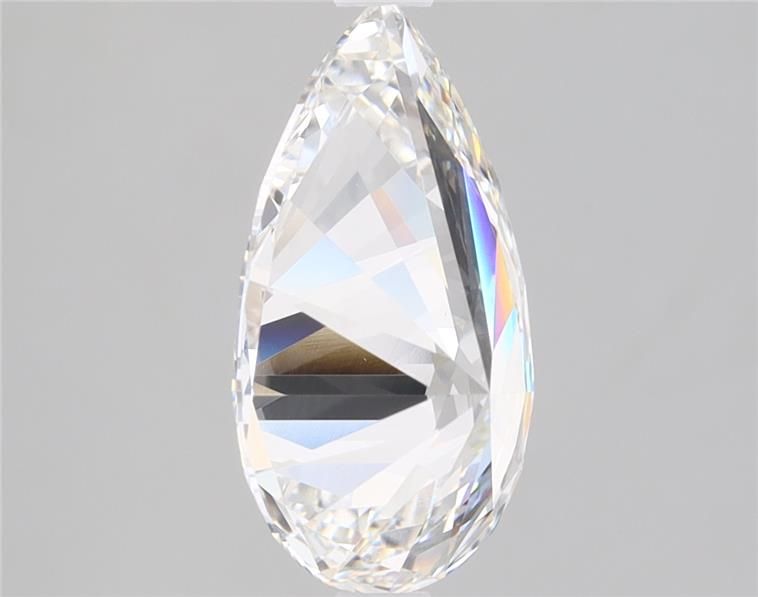 2.51 Carat Pear Lab Diamond with  Cut Diamond in 14KT  view 1
