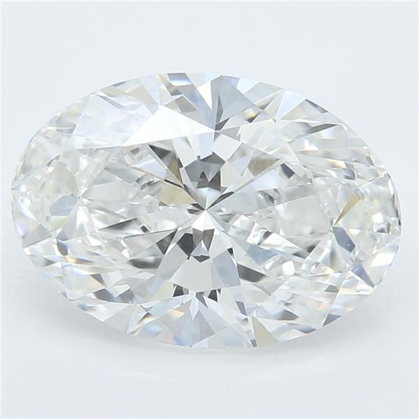 2.65 Carat Oval Lab Diamond with  Cut Diamond in 14KT  view 1
