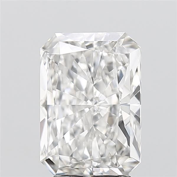 3.12 Carat Radiant Lab Diamond with  Cut Diamond in 14KT  view 1
