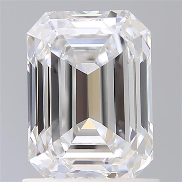 1.5 Carat Emerald Lab Diamond with  Cut Diamond in 14KT  view 1
