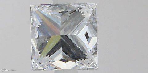 1.12 Carat Princess Lab Diamond with  Cut Diamond in 14KT  view 1
