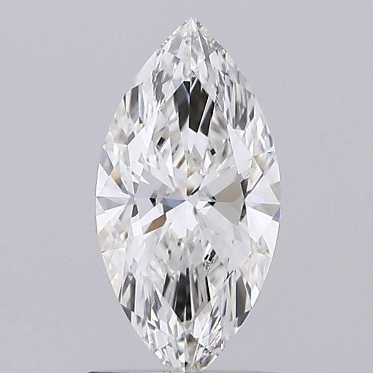 1.0 Carat Marquise Lab Diamond with  Cut Diamond in 14KT  view 1
