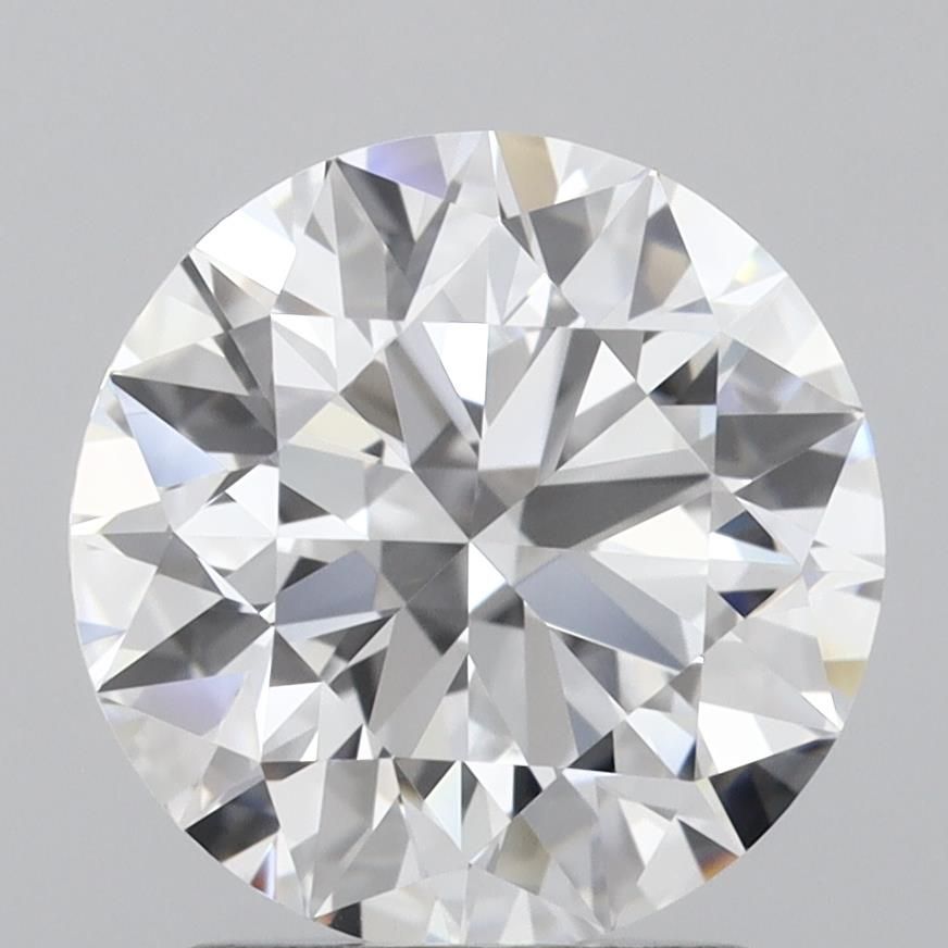 2.2 Carat Round Lab Diamond with  Cut Diamond in 14KT  view 1
