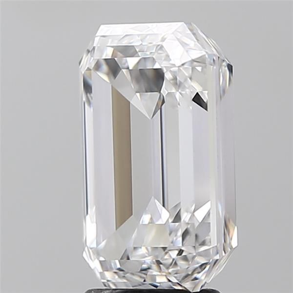 4.78 Carat Emerald Lab Diamond with  Cut Diamond in 14KT  view 1
