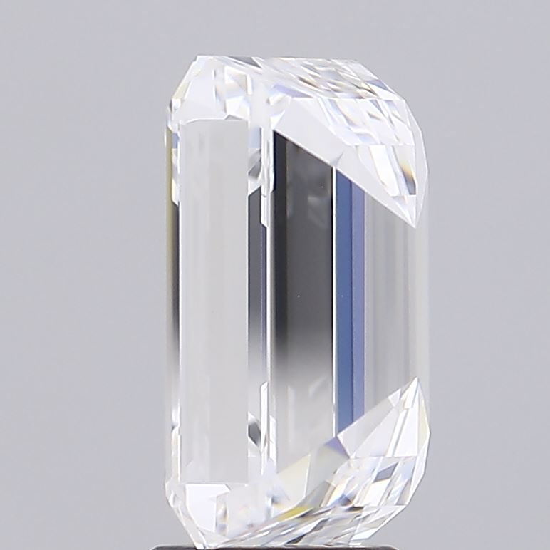 5.29 Carat Emerald Lab Diamond with  Cut Diamond in 14KT  view 1
