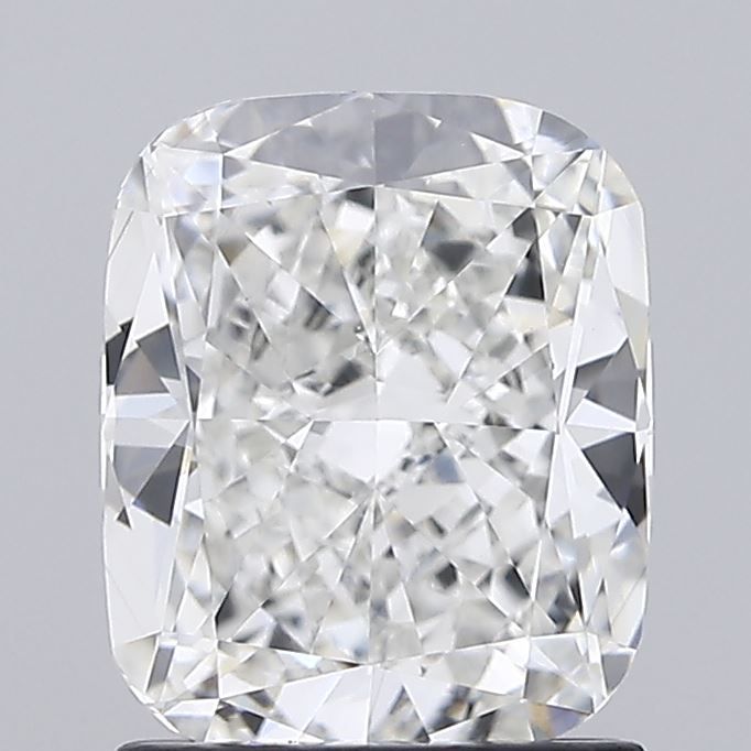 1.62 Carat Cushion Lab Diamond with  Cut Diamond in 14KT  view 1
