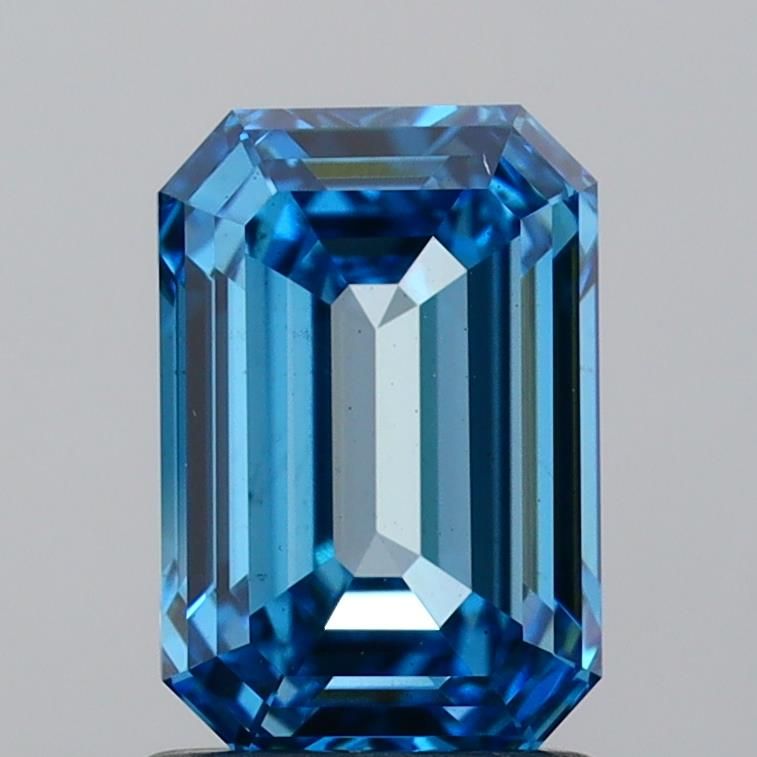 1.53 Carat Emerald Lab Diamond with  Cut Diamond in 14KT  view 1
