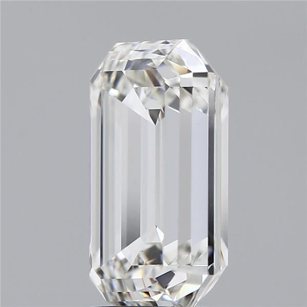 5.0 Carat Emerald Lab Diamond with  Cut Diamond in 14KT  view 1
