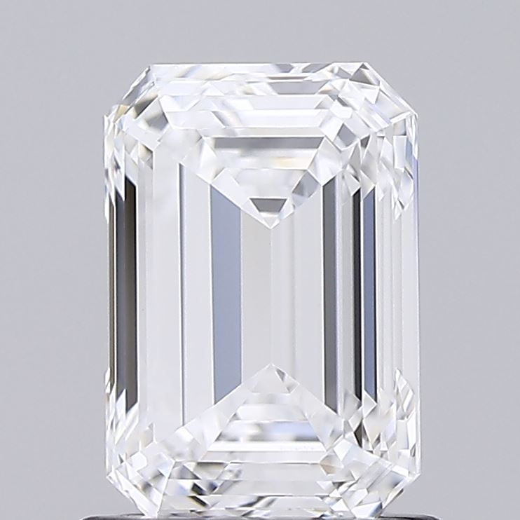 1.43 Carat Emerald Lab Diamond with  Cut Diamond in 14KT  view 1

