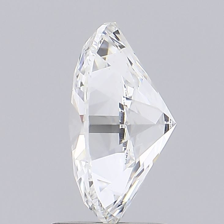 2.01 Carat Oval Lab Diamond with  Cut Diamond in 14KT  view 1
