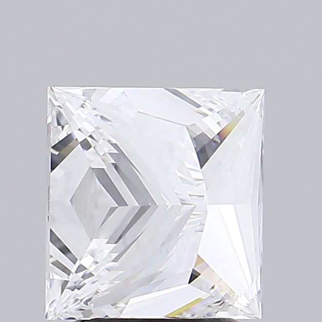 2.92 Carat Princess Lab Diamond with  Cut Diamond in 14KT  view 1
