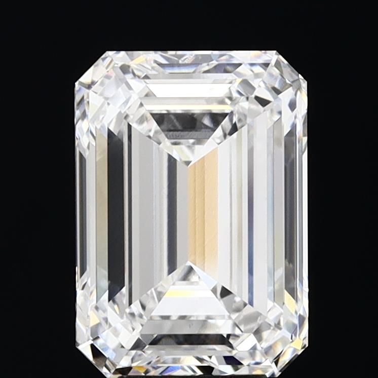 7.07 Carat Emerald Lab Diamond with  Cut Diamond in 14KT  view 1
