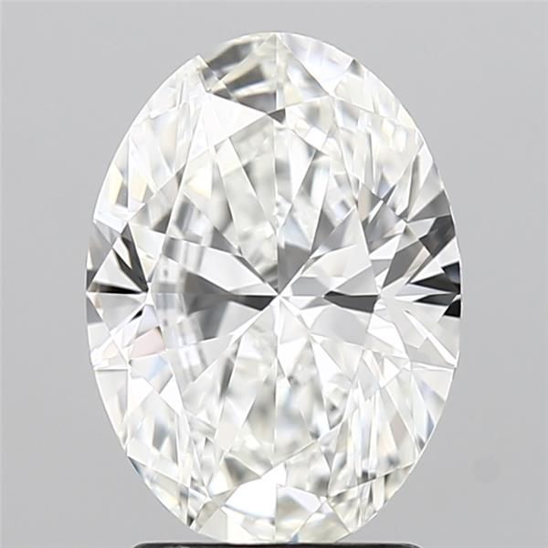 2.0 Carat Oval Lab Diamond with  Cut Diamond in 14KT  view 1
