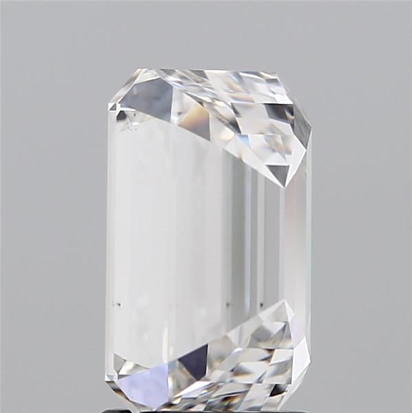2.83 Carat Emerald Lab Diamond with  Cut Diamond in 14KT  view 1
