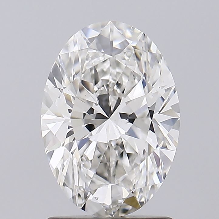 1.5 Carat Oval Lab Diamond with  Cut Diamond in 14KT  view 1
