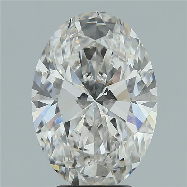 4.2 Carat Oval Lab Diamond with  Cut Diamond in 14KT  view 1
