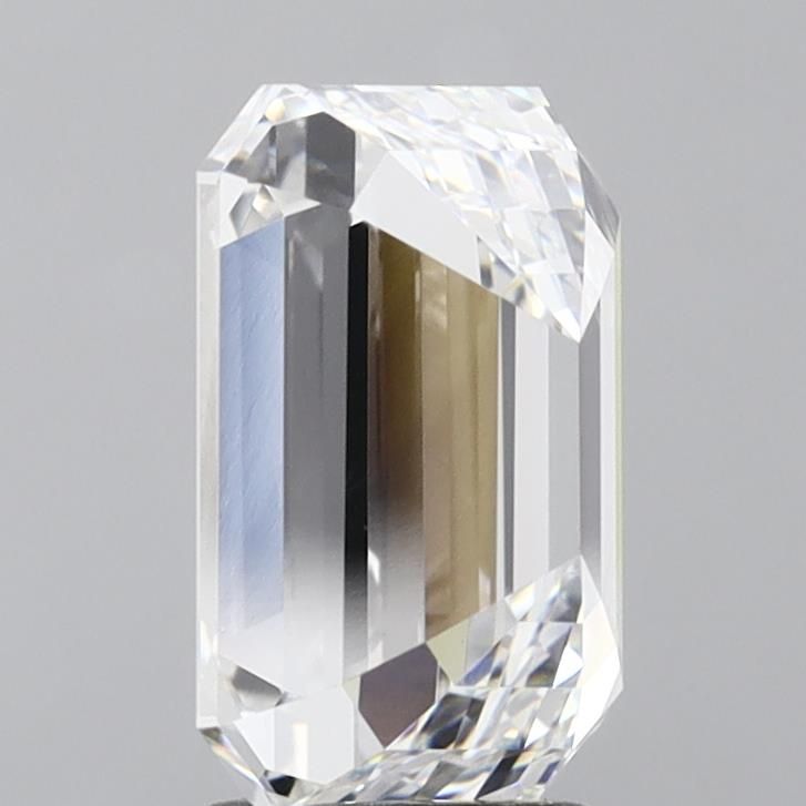 3.44 Carat Emerald Lab Diamond with  Cut Diamond in 14KT  view 1
