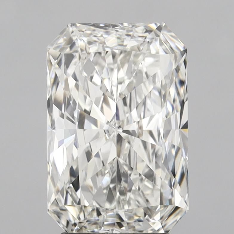 3.35 Carat Radiant Lab Diamond with  Cut Diamond in 14KT  view 1
