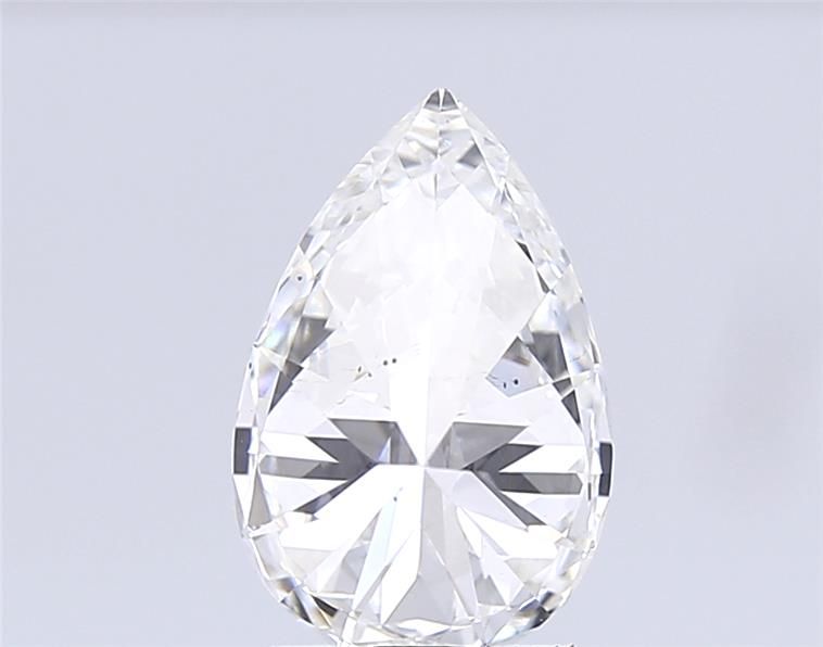 2.38 Carat Pear Lab Diamond with  Cut Diamond in 14KT  view 1

