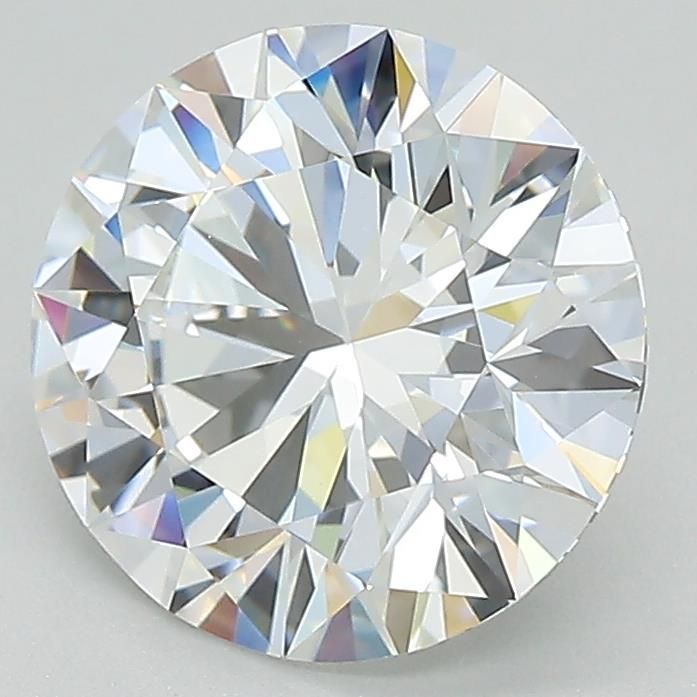 2.45 Carat Round Lab Diamond with  Cut Diamond in 14KT  view 1
