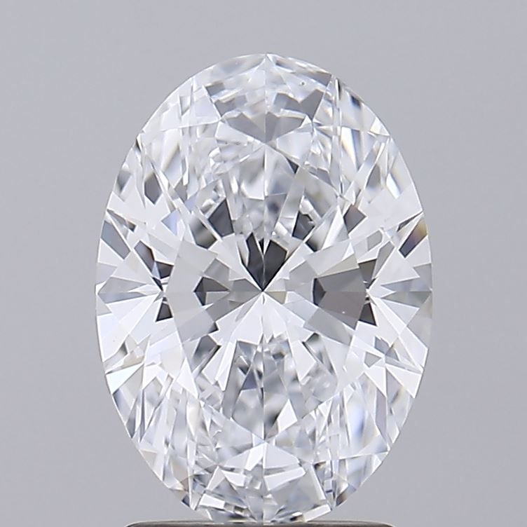 2.0 Carat Oval Lab Diamond with  Cut Diamond in 14KT  view 1
