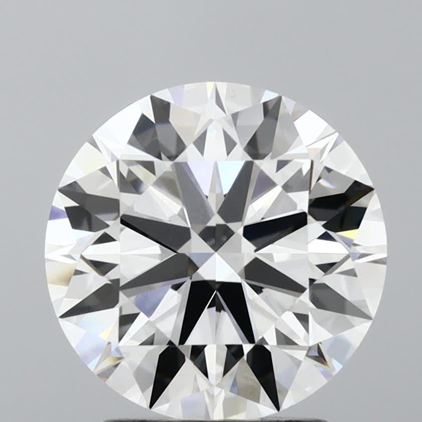 2.58 Carat Round Lab Diamond with  Cut Diamond in 14KT  view 1

