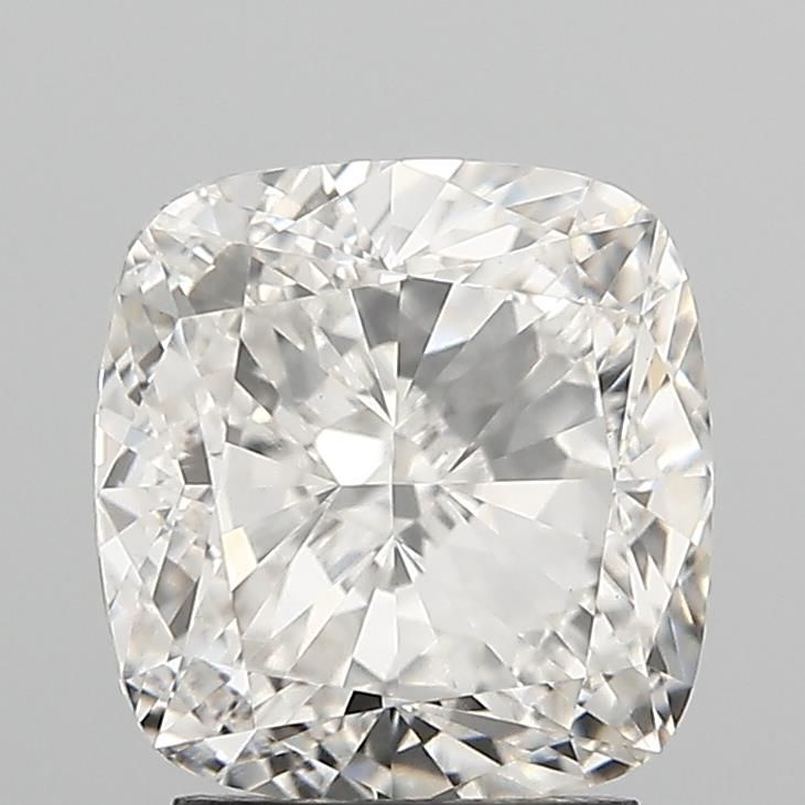 2.73 Carat Cushion Lab Diamond with  Cut Diamond in 14KT  view 1
