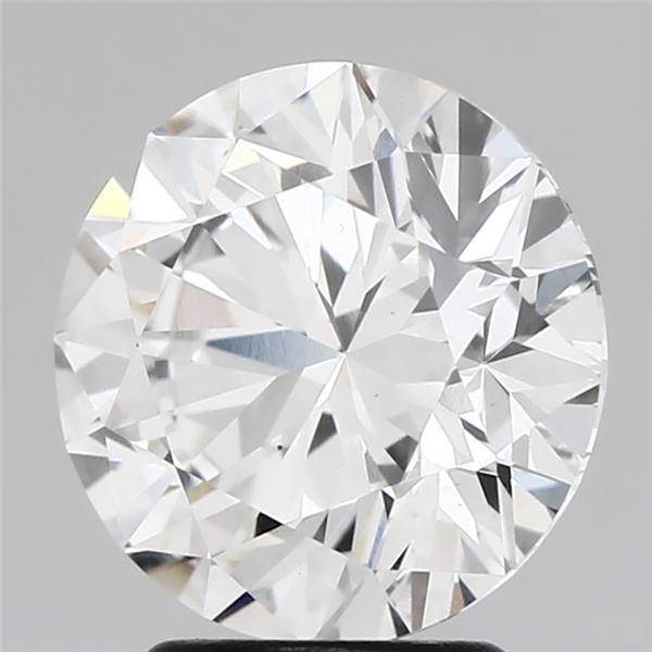 3.05 Carat Round Lab Diamond with  Cut Diamond in 14KT  view 1
