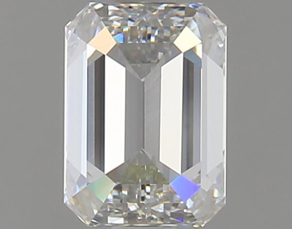 1.03 Carat Emerald Lab Diamond with  Cut Diamond in 14KT  view 1
