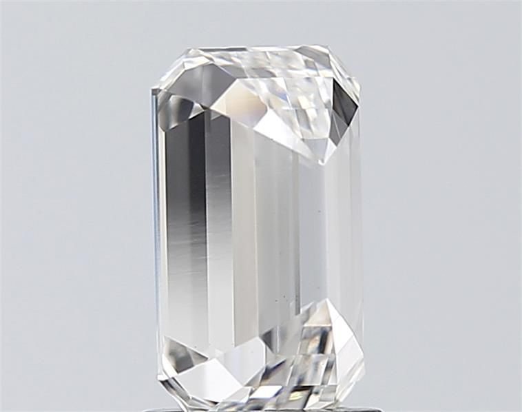 1.57 Carat Emerald Lab Diamond with  Cut Diamond in 14KT  view 1
