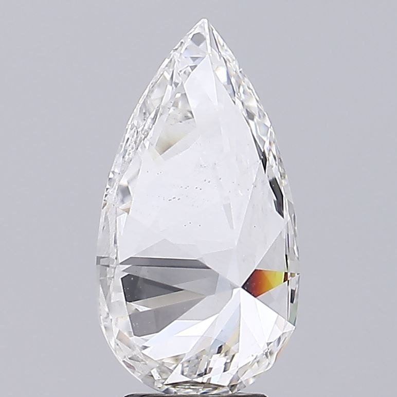 4.8 Carat Pear Lab Diamond with  Cut Diamond in 14KT  view 1
