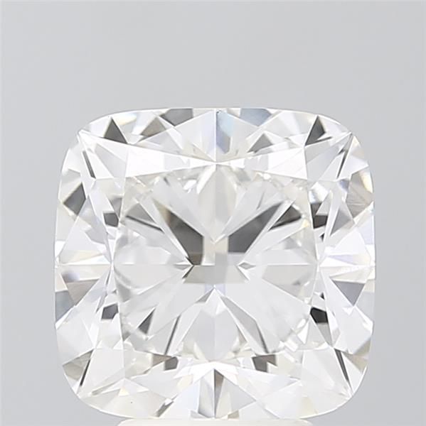 4.02 Carat Cushion Lab Diamond with  Cut Diamond in 14KT  view 1
