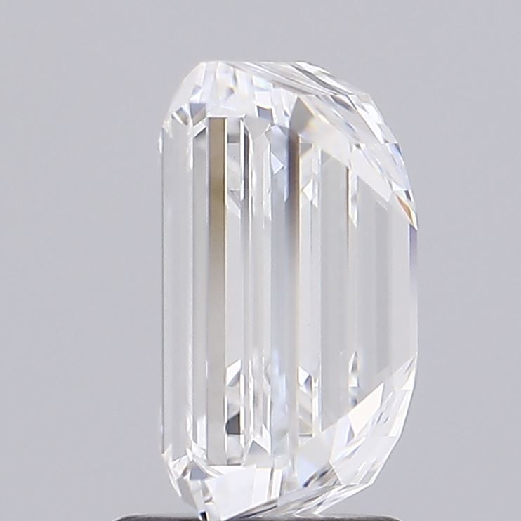 3.01 Carat Emerald Lab Diamond with  Cut Diamond in 14KT  view 1
