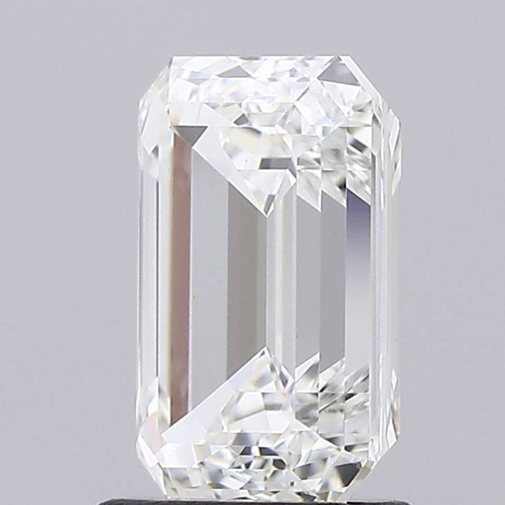 2.01 Carat Emerald Lab Diamond with  Cut Diamond in 14KT  view 1
