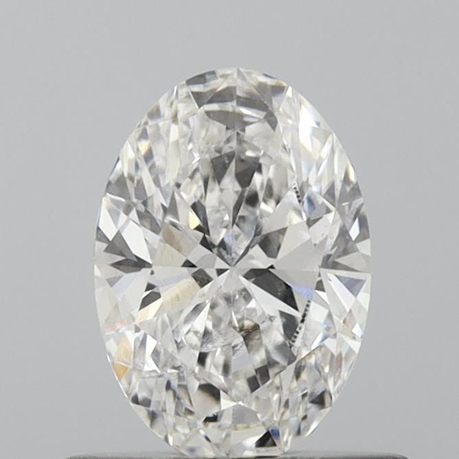 0.59 Carat Oval Lab Diamond with  Cut Diamond in 14KT  view 1
