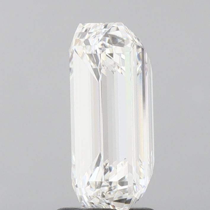 3.13 Carat Emerald Lab Diamond with  Cut Diamond in 14KT  view 1

