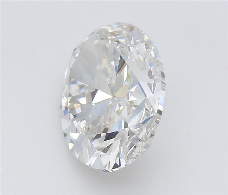 3.95 Carat Oval Lab Diamond with  Cut Diamond in 14KT  view 1
