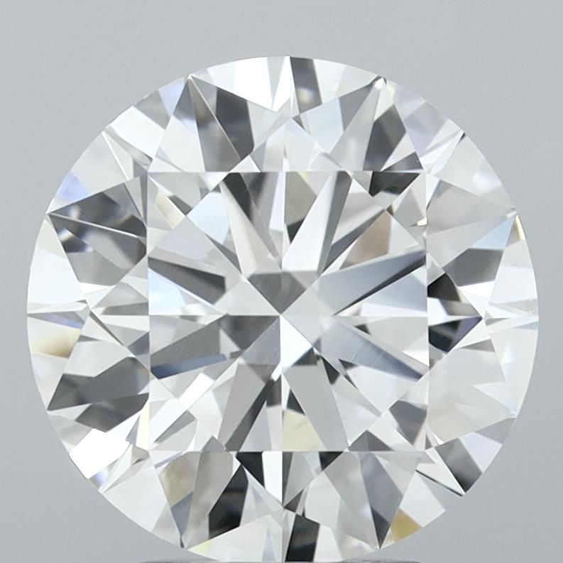 3.09 Carat Round Lab Diamond with  Cut Diamond in 14KT  view 1
