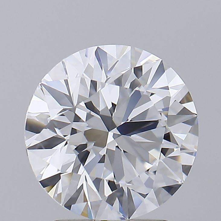 2.51 Carat Round Lab Diamond with  Cut Diamond in 14KT  view 1
