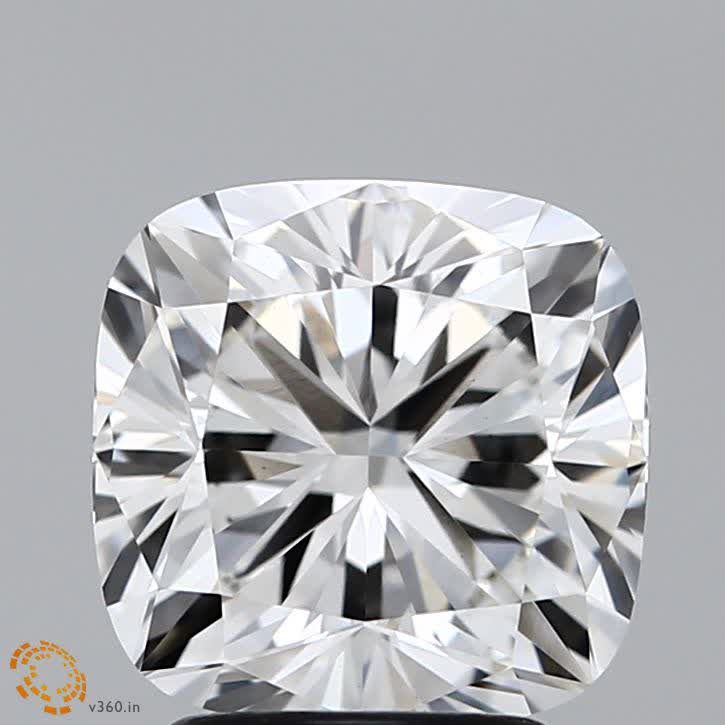 3.07 Carat Cushion Lab Diamond with  Cut Diamond in 14KT  view 1
