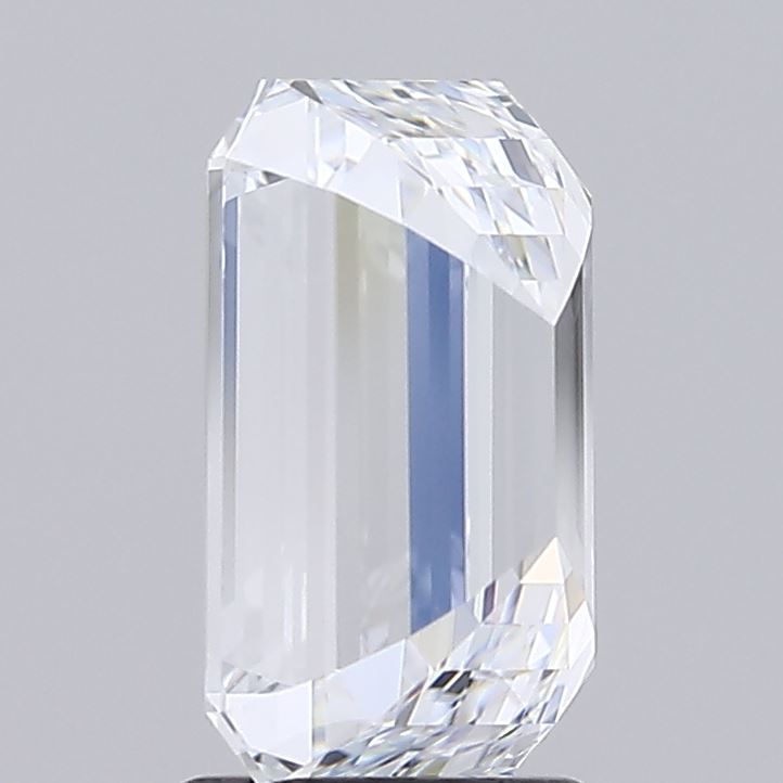 3.52 Carat Emerald Lab Diamond with  Cut Diamond in 14KT  view 1
